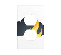 Wall Plate 4.5x2.76in WHJSHOP Flame Under The Dark Clouds Pattern Durable PC Material, Heat & Fade Resistant, Easy to Clean, Standard Size