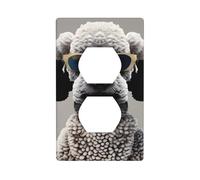 Wall Plate 4.5x2.76in WHJSHOP French Poodle Pattern Durable PC Material, Heat & Fade Resistant, Easy to Clean, Standard Size