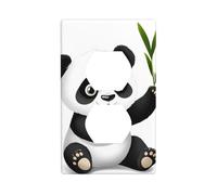 Wall Plate 4.5x2.76in WHJSHOP Giant Panda Eating Bamboo Pattern Durable PC Material, Heat & Fade Resistant, Easy to Clean, Standard Size