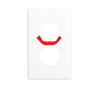 Wall Plate 4.5x2.76in WHJSHOP Kiss The Lips Pattern Durable PC Material, Heat & Fade Resistant, Easy to Clean, Standard Size