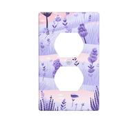 Wall Plate 4.5x2.76in WHJSHOP Lavender Field Bike Pattern Durable PC Material, Heat & Fade Resistant, Easy to Clean, Standard Size