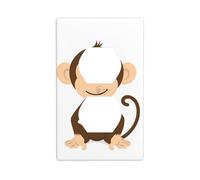 Wall Plate 4.5x2.76in WHJSHOP Naughty Little Monkey Pattern Durable PC Material, Heat & Fade Resistant, Easy to Clean, Standard Size
