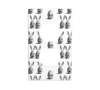Wall Plate 4.5x2.76in WHJSHOP Rabbit Ear Devil Egg Pattern Durable PC Material, Heat & Fade Resistant, Easy to Clean, Standard Size