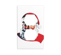 Wall Plate 4.5x2.76in WHJSHOP Santa Claus Fulfilling his Wish Pattern Durable PC Material, Heat & Fade Resistant, Easy to Clean, Standard Size