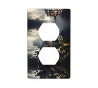 Wall Plate 4.5x2.76in YYHWHJDE Ancient City by The Sea Prints Durable PC Material, Heat & Fade Resistant, Easy to Clean, Standard Size