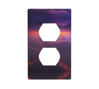 Wall Plate 4.5x2.76in YYHWHJDE Beautiful Over The City Prints Durable PC Material, Heat & Fade Resistant, Easy to Clean, Standard Size