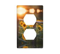Wall Plate 4.5x2.76in YYHWHJDE Beautiful Yellow Sunflowers Prints Durable PC Material, Heat & Fade Resistant, Easy to Clean, Standard Size