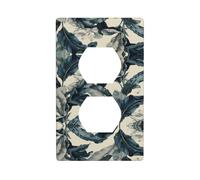 Wall Plate 4.5x2.76in YYHWHJDE Big Banana Leaf Prints Durable PC Material, Heat & Fade Resistant, Easy to Clean, Standard Size
