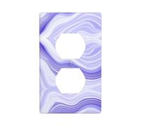 Wall Plate 4.5x2.76in YYHWHJDE Blue and Purple Waves Prints Durable PC Material, Heat & Fade Resistant, Easy to Clean, Standard Size