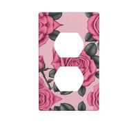 Wall Plate 4.5x2.76in YYHWHJDE Bright Pink Roses Prints Durable PC Material, Heat & Fade Resistant, Easy to Clean, Standard Size