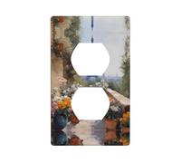 Wall Plate 4.5x2.76in YYHWHJDE Eiffel Tower in The Distance Prints Durable PC Material, Heat & Fade Resistant, Easy to Clean, Standard Size