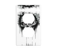Wall Plate 4.5x2.76in YYHWHJDE Evil Ghost face Prints Durable PC Material, Heat & Fade Resistant, Easy to Clean, Standard Size