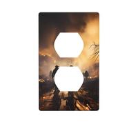 Wall Plate 4.5x2.76in YYHWHJDE Firefighters Fighting Fires Prints Durable PC Material, Heat & Fade Resistant, Easy to Clean, Standard Size