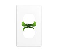 Wall Plate 4.5x2.76in YYHWHJDE Five-Leaf Green Grass Prints Durable PC Material, Heat & Fade Resistant, Easy to Clean, Standard Size