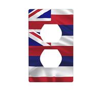 Wall Plate 4.5x2.76in YYHWHJDE Flag of Hawaii American Prints Durable PC Material, Heat & Fade Resistant, Easy to Clean, Standard Size