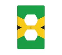 Wall Plate 4.5x2.76in YYHWHJDE Jamaica Flag Prints Durable PC Material, Heat & Fade Resistant, Easy to Clean, Standard Size