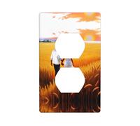 Wall Plate 4.5x2.76in YYHWHJDE Love in The Wheat Field Prints Durable PC Material, Heat & Fade Resistant, Easy to Clean, Standard Size