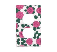 Wall Plate 4.5x2.76in YYHWHJDE Many Beautiful Pink Roses Prints Durable PC Material, Heat & Fade Resistant, Easy to Clean, Standard Size