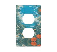 Wall Plate 4.5x2.76in YYHWHJDE Many Beautiful Sunflower Prints Durable PC Material, Heat & Fade Resistant, Easy to Clean, Standard Size