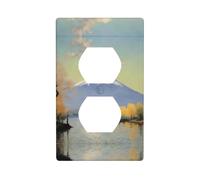 Wall Plate 4.5x2.76in YYHWHJDE Mt. Fuji in The Distance Prints Durable PC Material, Heat & Fade Resistant, Easy to Clean, Standard Size