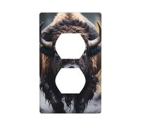 Wall Plate 4.5x2.76in YYHWHJDE North American Bison Prints Durable PC Material, Heat & Fade Resistant, Easy to Clean, Standard Size