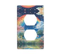Wall Plate 4.5x2.76in YYHWHJDE Pretty Unicorns Prints Durable PC Material, Heat & Fade Resistant, Easy to Clean, Standard Size