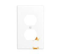 Wall Plate 4.5x2.76in YYHWHJDE Rabbit Pulling Pumpkin Prints Durable PC Material, Heat & Fade Resistant, Easy to Clean, Standard Size