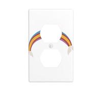 Wall Plate 4.5x2.76in YYHWHJDE Rainbow Fish Tail Prints Durable PC Material, Heat & Fade Resistant, Easy to Clean, Standard Size