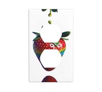 Wall Plate 4.5x2.76in YYHWHJDE Rainbow Strawberry Prints Durable PC Material, Heat & Fade Resistant, Easy to Clean, Standard Size