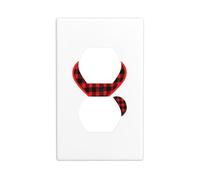 Wall Plate 4.5x2.76in YYHWHJDE Red and Black Plaid Love Prints Durable PC Material, Heat & Fade Resistant, Easy to Clean, Standard Size