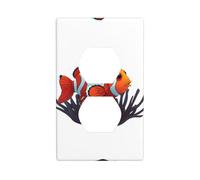 Wall Plate 4.5x2.76in YYHWHJDE Red Cap Clown Fish on Coral Prints Durable PC Material, Heat & Fade Resistant, Easy to Clean, Standard Size