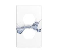 Wall Plate 4.5x2.76in YYHWHJDE Rippling Water Splash Prints Durable PC Material, Heat & Fade Resistant, Easy to Clean, Standard Size