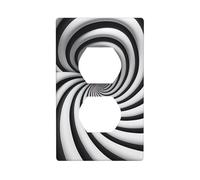 Wall Plate 4.5x2.76in YYHWHJDE Spiral Optical Illusion GIF Prints Durable PC Material, Heat & Fade Resistant, Easy to Clean, Standard Size