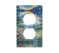 Wall Plate 4.5x2.76in YYHWHJDE Unicorns in The Distance Prints Durable PC Material, Heat & Fade Resistant, Easy to Clean, Standard Size