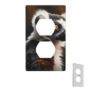Wall Plate Animal Sideways Light Switch Cover Decorative Wall Plate Cover 1-Gang Switch Cover Edge Outlet Covers Toggle Switch Plate for Kitchen Bedroom