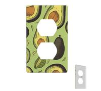 Wall Plate Avocado Pattern Light Switch Cover Decorative Wall Plate Cover 1-Gang Switch Cover Edge Outlet Covers Toggle Switch Plate for Kitchen Bedroom