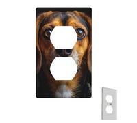 Wall Plate Beagle Portrait Light Switch Cover Decorative Wall Plate Cover 1-Gang Switch Cover Edge Outlet Covers Toggle Switch Plate for Kitchen Bedroom