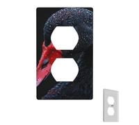 Wall Plate Black Swan Light Switch Cover Decorative Wall Plate Cover 1-Gang Switch Cover Edge Outlet Covers Toggle Switch Plate for Kitchen Bedroom