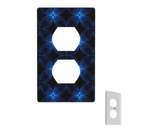 Wall Plate Blue Dark Pattern Light Switch Cover Decorative Wall Plate Cover 1-Gang Switch Cover Edge Outlet Covers Toggle Switch Plate for Kitchen Bedroom