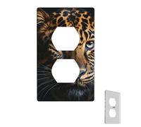 Wall Plate Blue Leopard Light Switch Cover Decorative Wall Plate Cover 1-Gang Switch Cover Edge Outlet Covers Toggle Switch Plate for Kitchen Bedroom