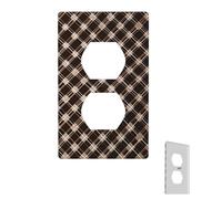 Wall Plate Brown and White Light Switch Cover Decorative Wall Plate Cover 1-Gang Switch Cover Edge Outlet Covers Toggle Switch Plate for Kitchen Bedroom