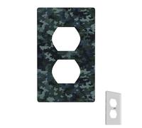Wall Plate Camo Pattern Light Switch Cover Decorative Wall Plate Cover 1-Gang Switch Cover Edge Outlet Covers Toggle Switch Plate for Kitchen Bedroom