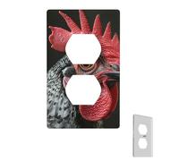 Wall Plate Chicken Light Switch Cover Decorative Wall Plate Cover 1-Gang Switch Cover Edge Outlet Covers Toggle Switch Plate for Kitchen Bedroom