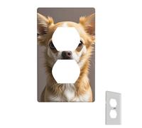 Wall Plate Cute Chihuahua Light Switch Cover Decorative Wall Plate Cover 1-Gang Switch Cover Edge Outlet Covers Toggle Switch Plate for Kitchen Bedroom