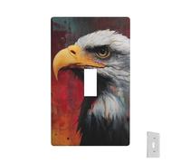 Wall Plate Decorative Outlet Covers Art Eagle Light Switch Cover 1 Gang Switch Plates Electrical Faceplates Standard Size Plug Cover WallPlate for Kitchen Bedroom