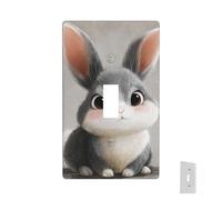 Wall Plate Decorative Outlet Covers Cute Bunny Light Switch Cover 1 Gang Switch Plates Electrical Faceplates Standard Size Plug Cover WallPlate for Kitchen Bedroom