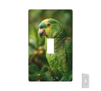 Wall Plate Decorative Outlet Covers Parrot Sitting by Green Tree Light Switch Cover 1 Gang Switch Plates Electrical Faceplates Standard Size Plug Cover WallPlate for Kitchen Bedroom