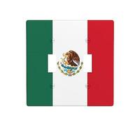 Wall Plate Flag of Mexico Prints Toggle Light Switch Covers Decorator 2 Gang Outlet Plate Heat Resistant 4.5X4.5 in