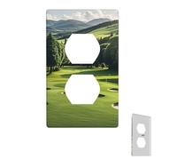 Wall Plate Golf Course Decorative Wall Plates Outlet Cover 1 Gang Switch Plate Toggle Light Switch Plates Plug Cover for Bedroom Light Switch Cover for Kitchen Living Room