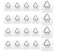 Wall Plate Hangers, 20PCS Self Adhesive Transparent Picture Hooks No Nails Hanging Plate Holders for Home Art Photo Frame